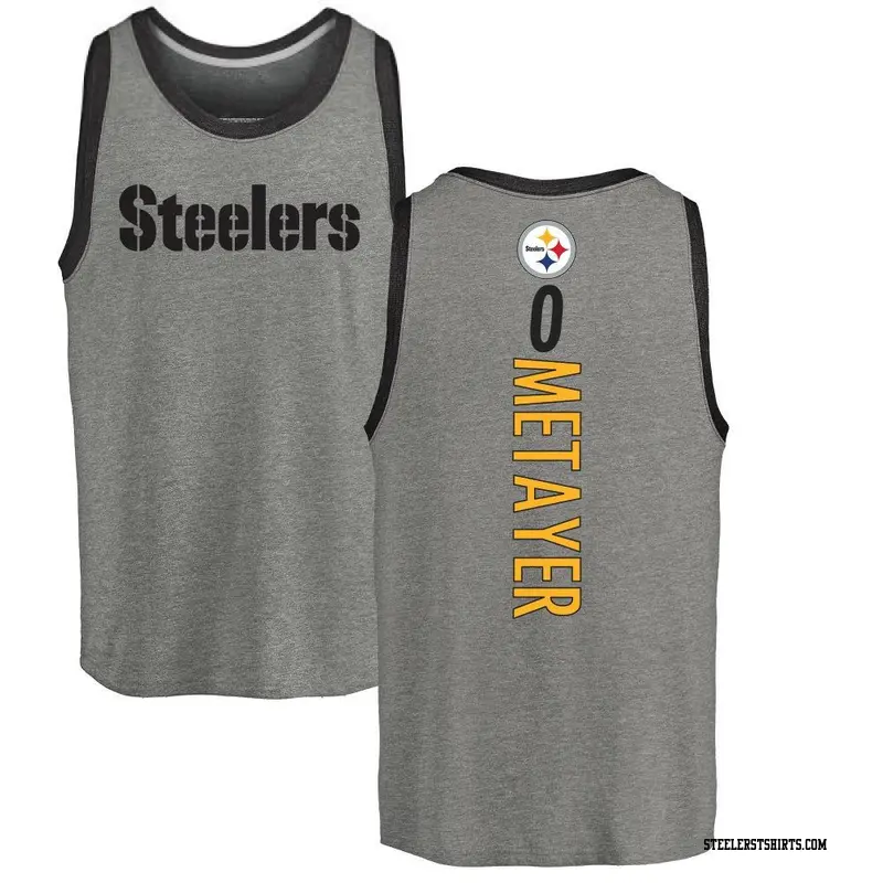 Men's Pittsburgh Steelers ＃0 Chamon Metayer Ash Backer Tank Top