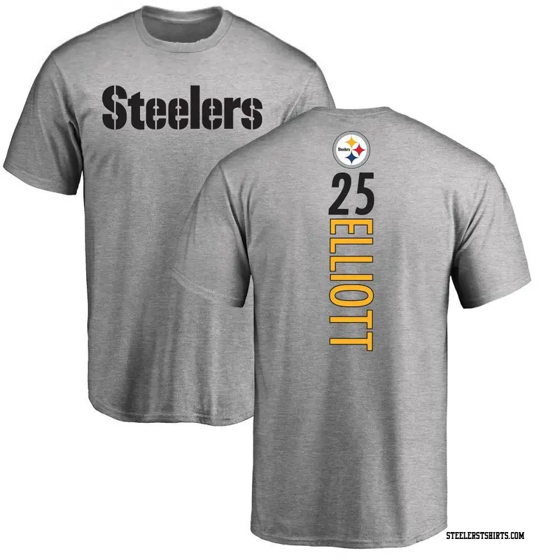 Men's Pittsburgh Steelers ＃25 DeShon Elliott Ash Backer T-Shirt