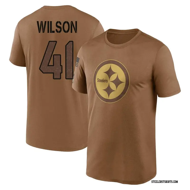 Youth Pittsburgh Steelers ＃41 Payton Wilson Brown 2023 Salute To Service Performance T-Shirt