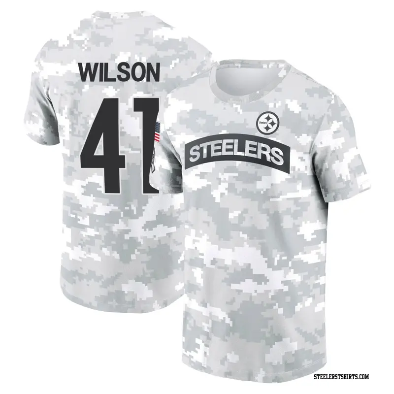 Youth Pittsburgh Steelers ＃41 Payton Wilson Camo Arctic 2024 Salute to Service Performance T-Shirt